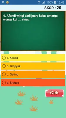 Ujian Bahasa Jawa Sekolah Dasar android App screenshot 0