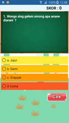 Ujian Bahasa Jawa Sekolah Dasar android App screenshot 3